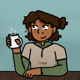 casual will treaty with coffee